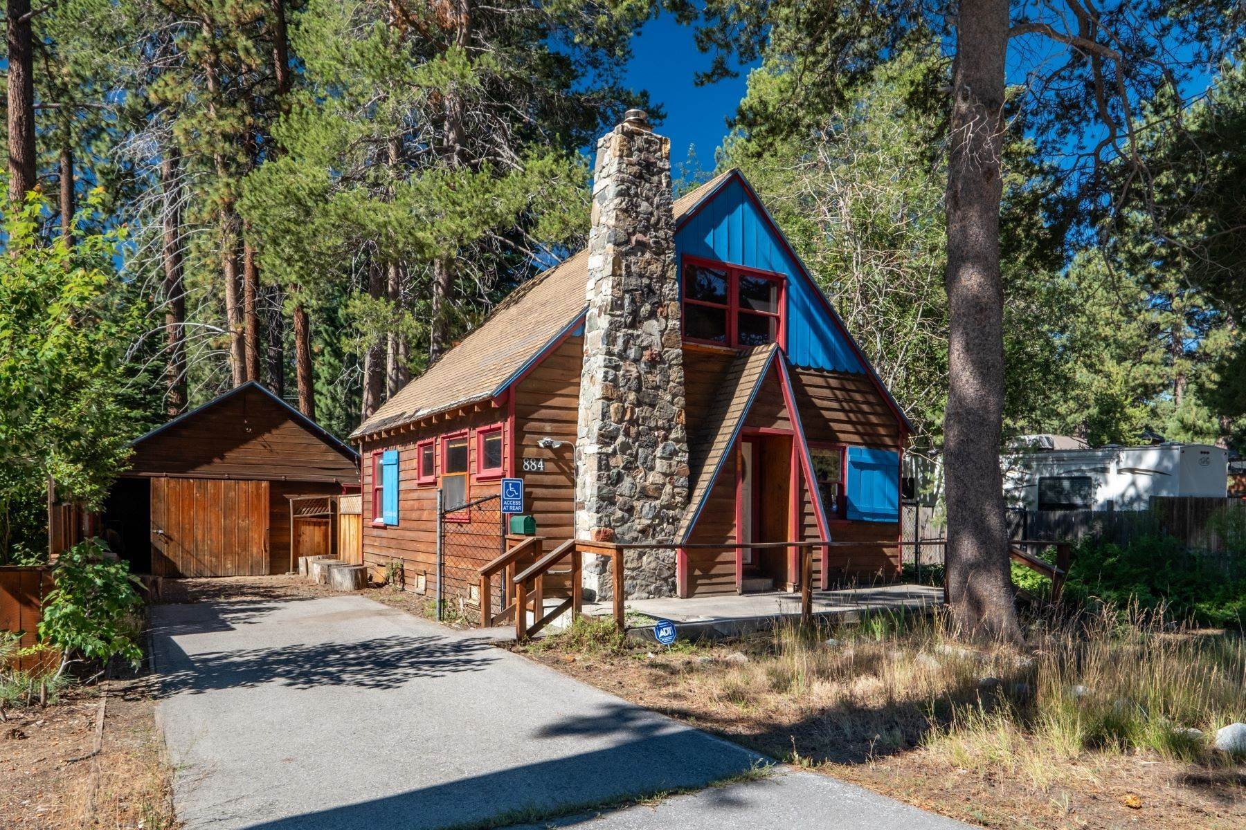 Single Family Homes for Active at Rare in-town VHR development potential on 1/4 acre 884 Emerald Bay Rd South Lake Tahoe, California 96150 United States